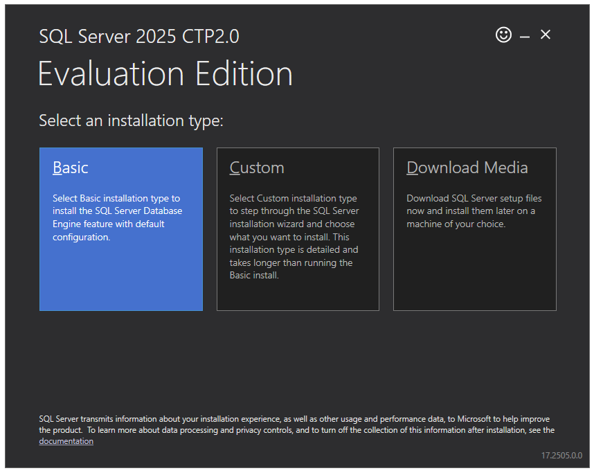 SQL Server Installation screen